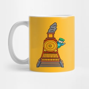 Cartoon Train Driver Mug